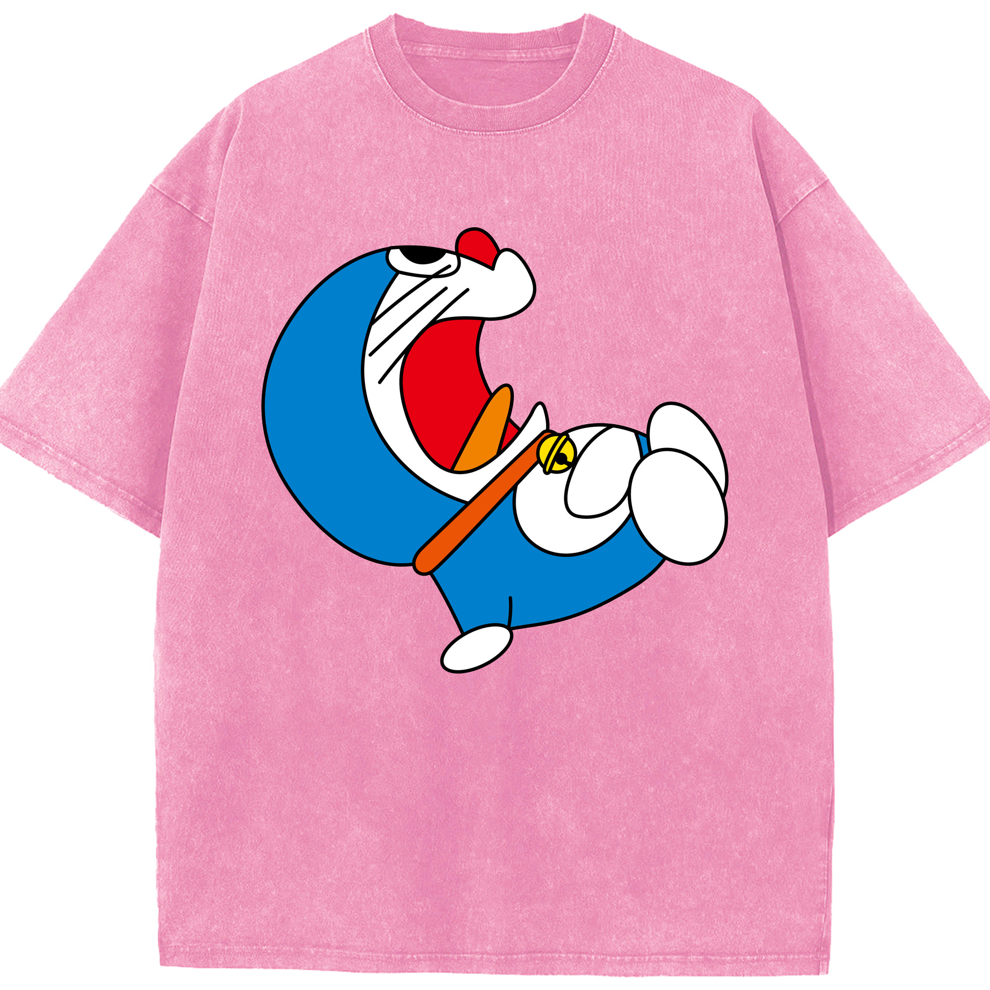（画像用） ドラえもん Doraemon 綿100% ヴィンテージ風 半袖Tシャツ（フロントプリント）